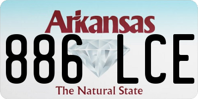 AR license plate 886LCE