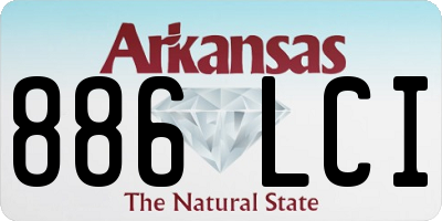 AR license plate 886LCI