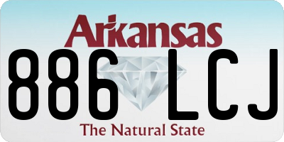 AR license plate 886LCJ