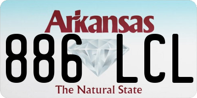 AR license plate 886LCL