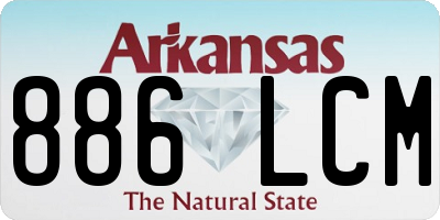 AR license plate 886LCM