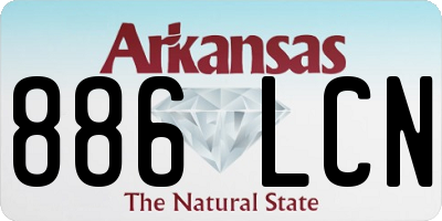 AR license plate 886LCN
