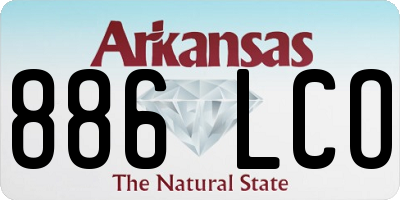 AR license plate 886LCO