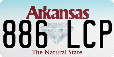 AR license plate 886LCP