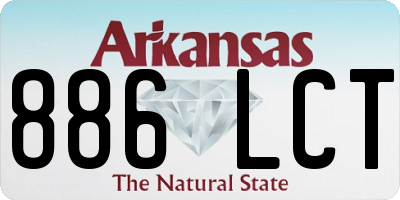 AR license plate 886LCT