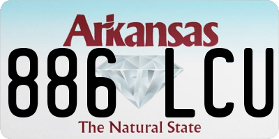 AR license plate 886LCU