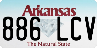 AR license plate 886LCV