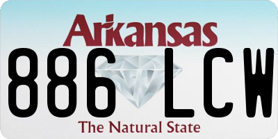 AR license plate 886LCW