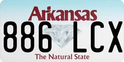 AR license plate 886LCX