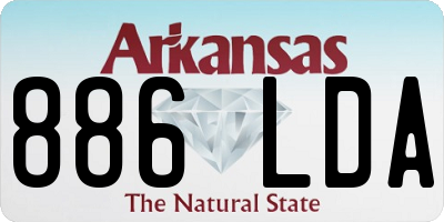 AR license plate 886LDA