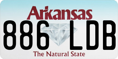 AR license plate 886LDB