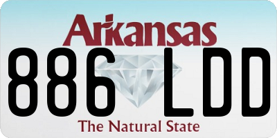 AR license plate 886LDD