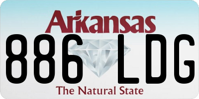 AR license plate 886LDG