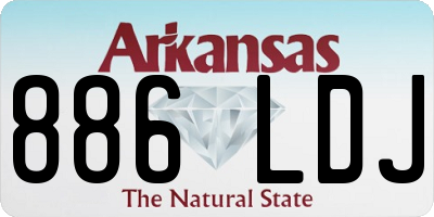 AR license plate 886LDJ
