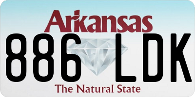 AR license plate 886LDK