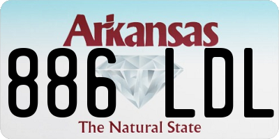AR license plate 886LDL