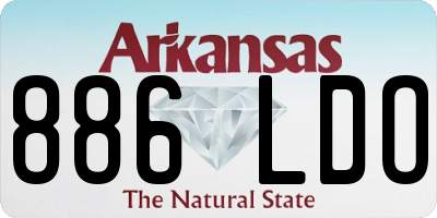 AR license plate 886LDO