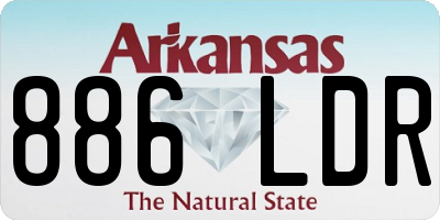 AR license plate 886LDR