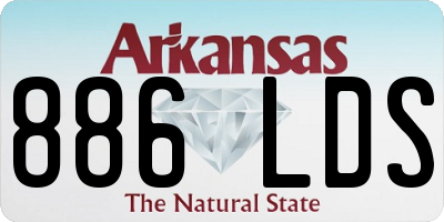 AR license plate 886LDS