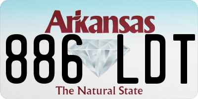 AR license plate 886LDT