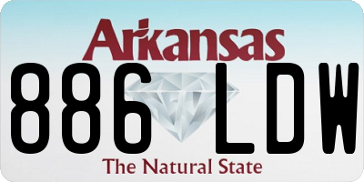AR license plate 886LDW