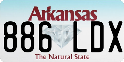AR license plate 886LDX