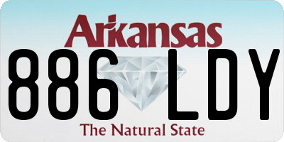 AR license plate 886LDY