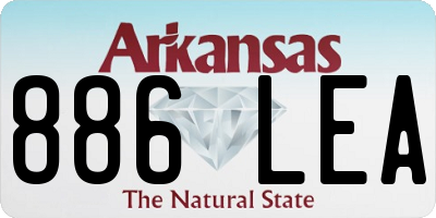 AR license plate 886LEA