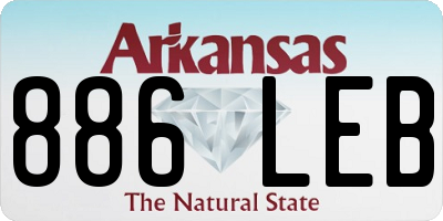 AR license plate 886LEB