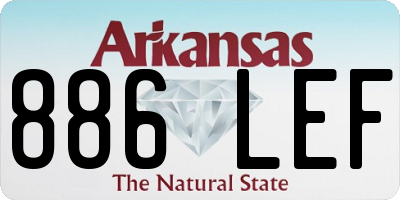 AR license plate 886LEF