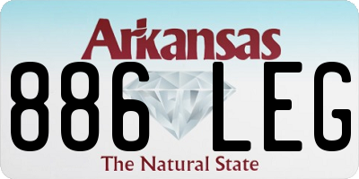 AR license plate 886LEG