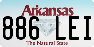 AR license plate 886LEI