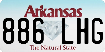 AR license plate 886LHG