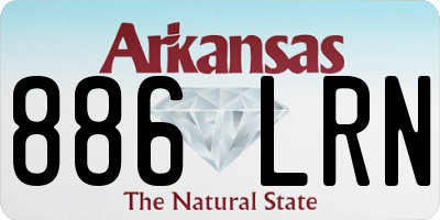 AR license plate 886LRN
