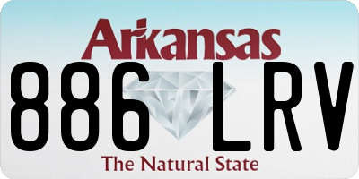 AR license plate 886LRV