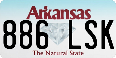 AR license plate 886LSK