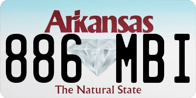 AR license plate 886MBI