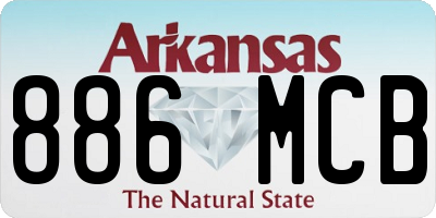 AR license plate 886MCB