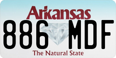 AR license plate 886MDF