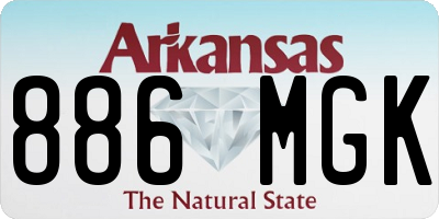 AR license plate 886MGK