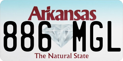 AR license plate 886MGL