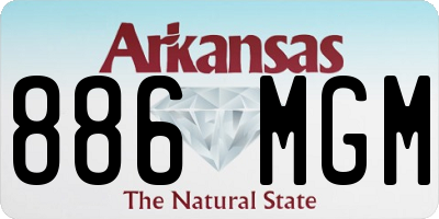 AR license plate 886MGM