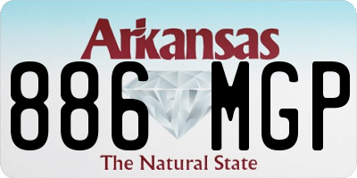 AR license plate 886MGP