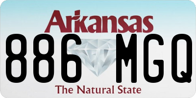 AR license plate 886MGQ