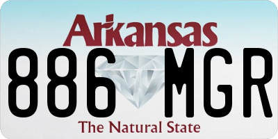 AR license plate 886MGR