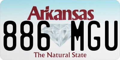 AR license plate 886MGU