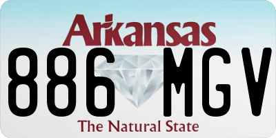 AR license plate 886MGV