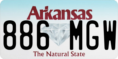 AR license plate 886MGW