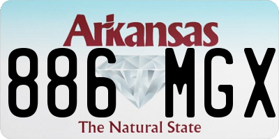 AR license plate 886MGX