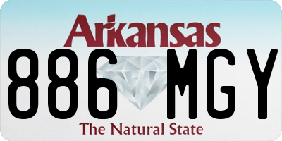 AR license plate 886MGY